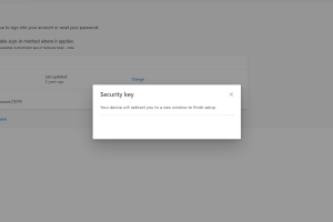 Add sign-in method Wait a moment until the installation of the Yubikey is complete.