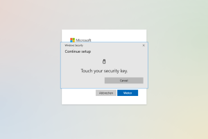 Set up Yubikey Now tap with your finger on the golden surface of the Yubikey.