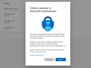 Authenticator dem Konto hinzufügen