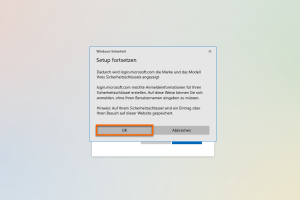 Yubikey einrichten Das folgende Fenster kann je nach Betriebssystem unterschiedlich aussehen. Hier sehen Sie eine Meldung unter Windows, dass Microsoft Metadaten von Yubikey benötigt, um sich ohne den Benutzernamen anmelden zu können. Bestätigen Sie das Fenster mit "OK".
