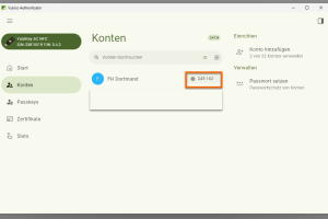 Kopieren Sie die sechs angezeigten Ziffern.